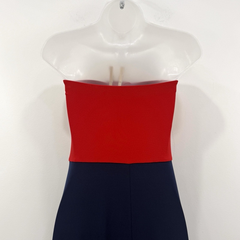 Polo Ralph Lauren Maxi Dress L Colorblock Tube Chic Event Old Money Classic - Picture 12 of 14
